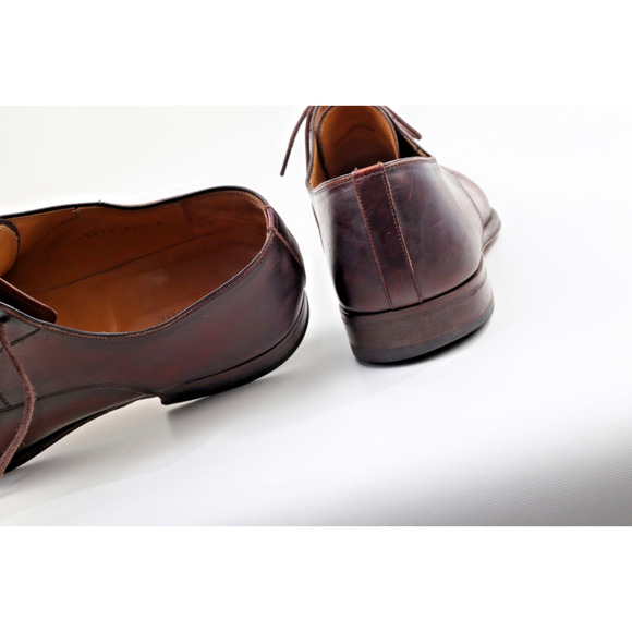 Magnanni Men\'s Brown Leather Derby Lace Up Dress Shoes Size 11.5 Designer main image 13